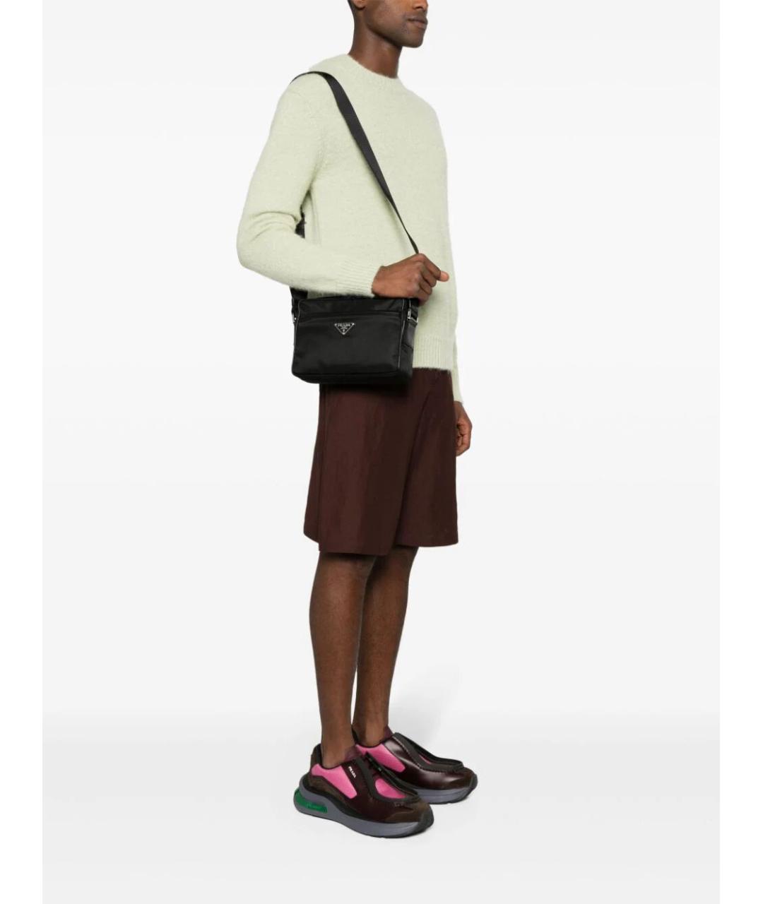 PRADA Черная синтетическая сумка на плечо, фото 5