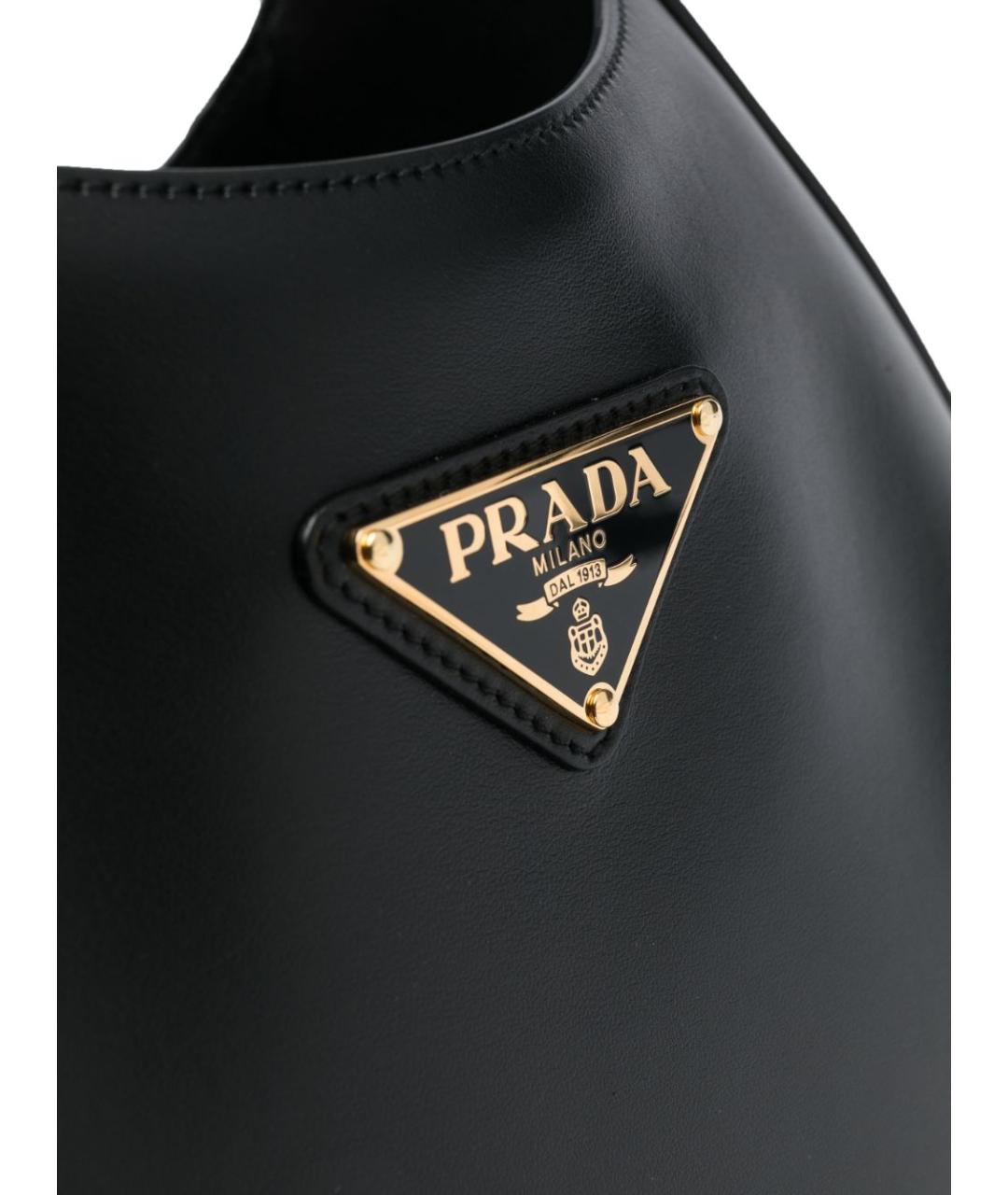 PRADA Черная кожаная сумка через плечо, фото 3