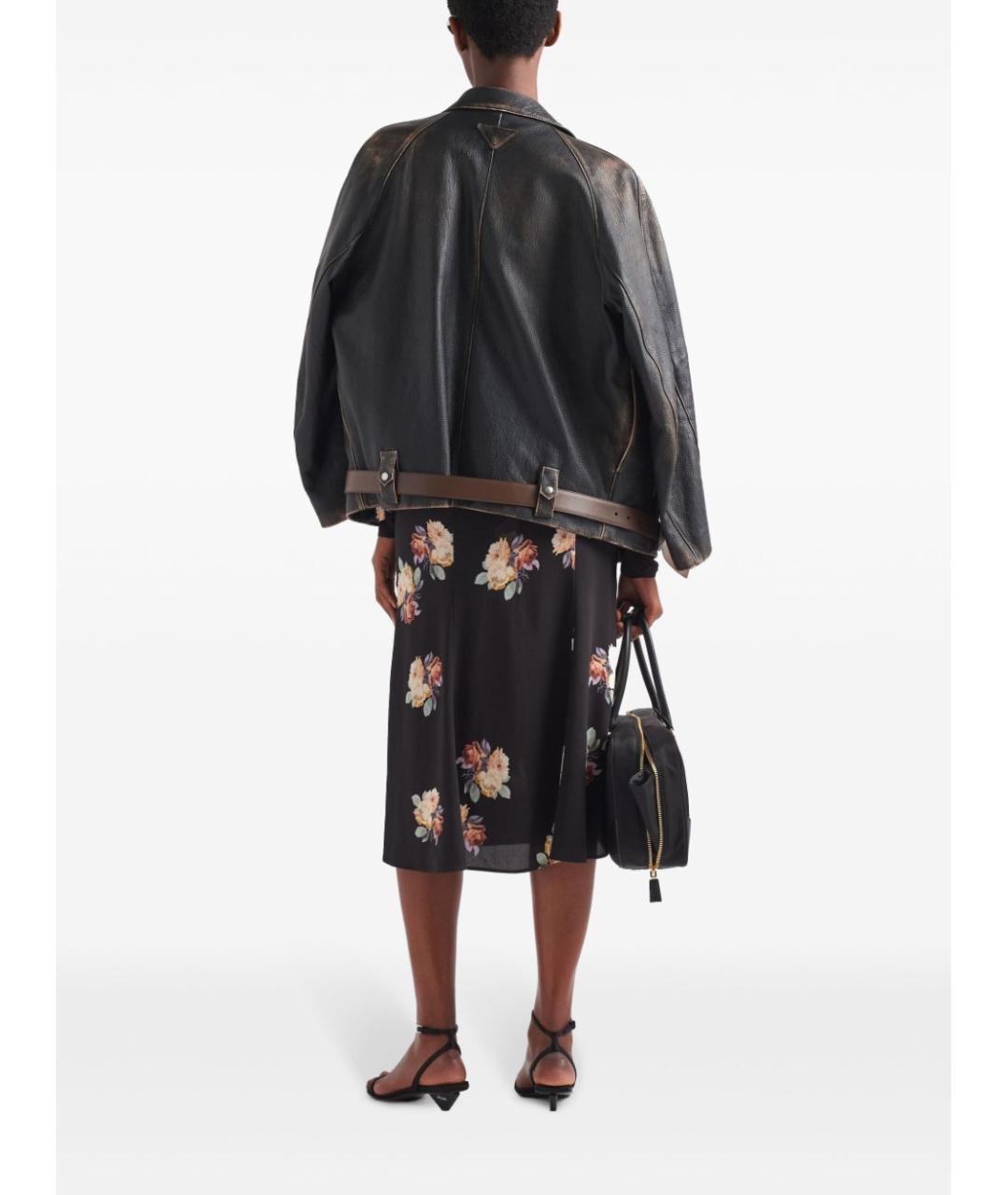 PRADA Черное вискозное платье, фото 5