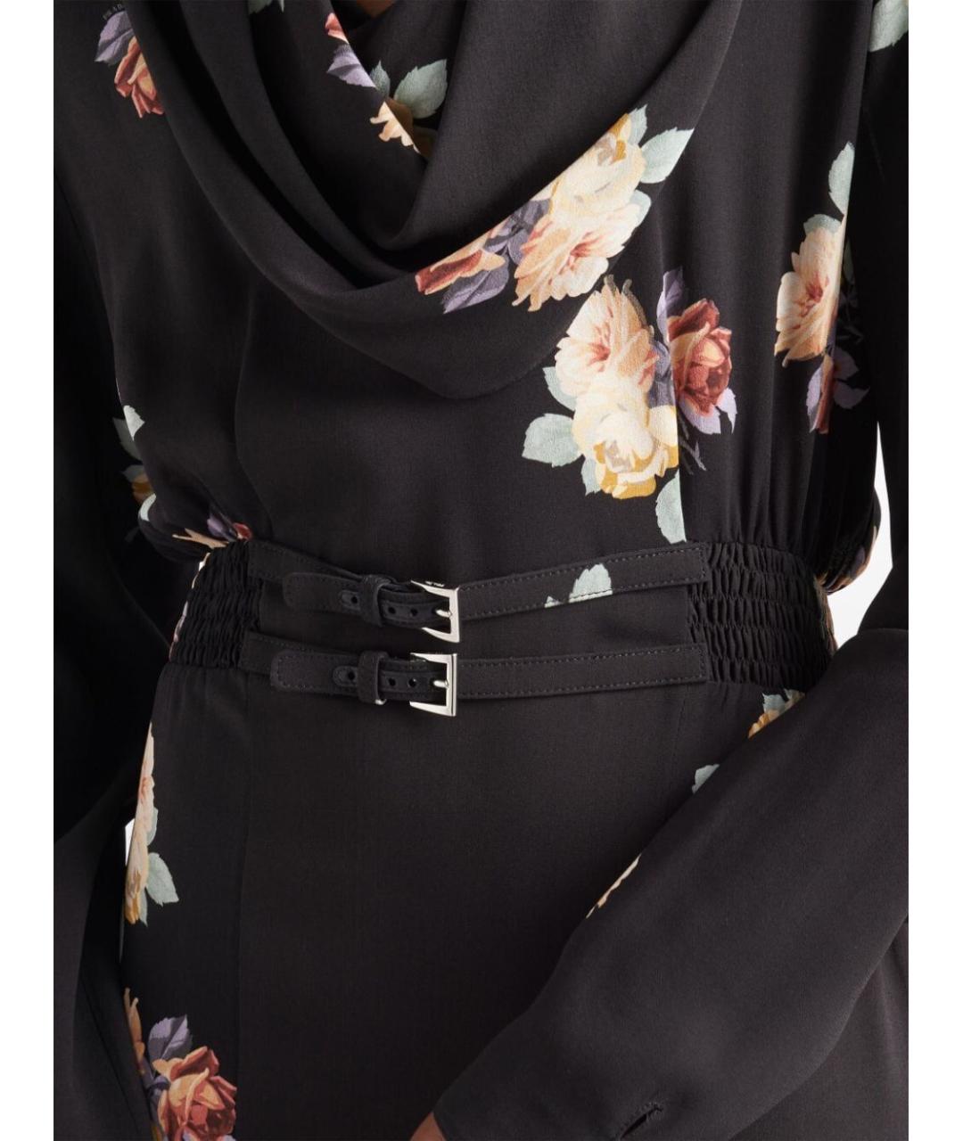 PRADA Черное вискозное платье, фото 4