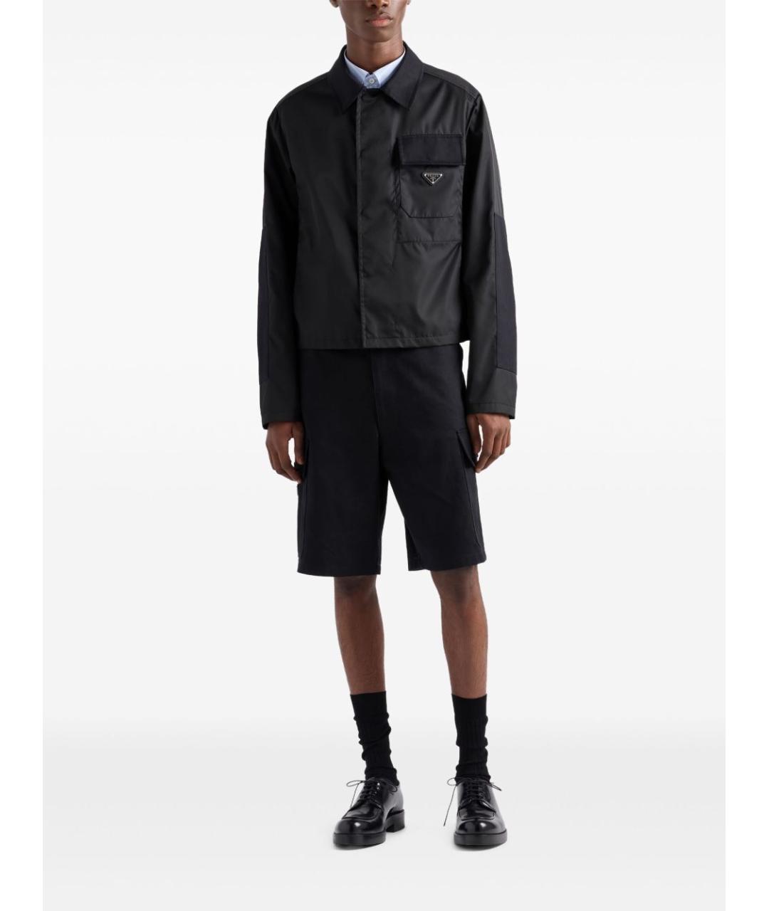 PRADA Черные хлопковые шорты, фото 2