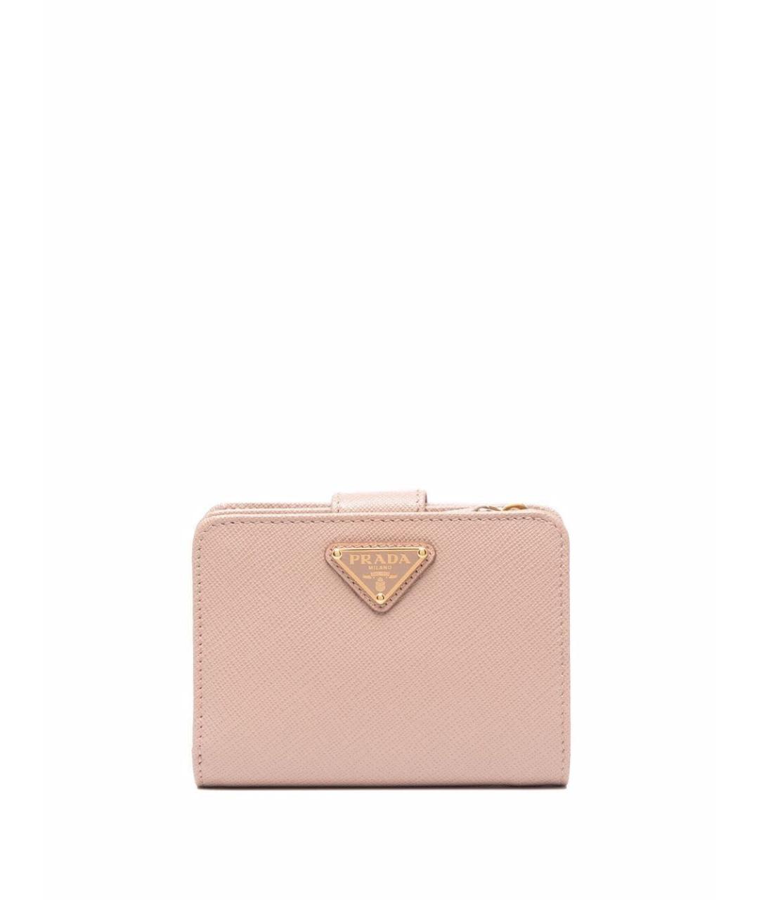 PRADA Розовый кожаный кошелек, фото 1