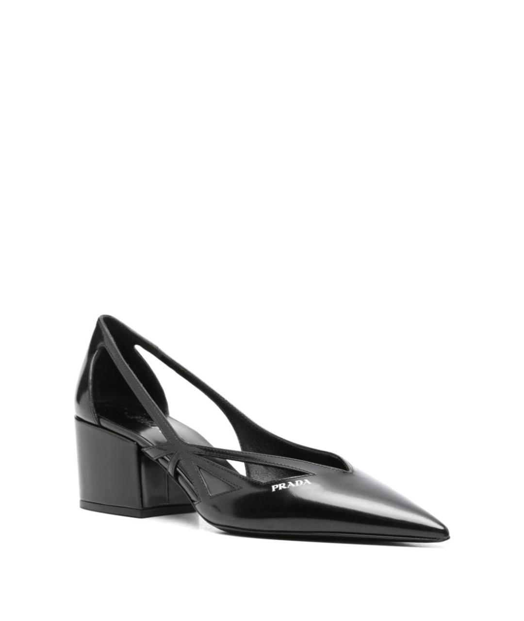 PRADA Черные кожаные туфли, фото 2