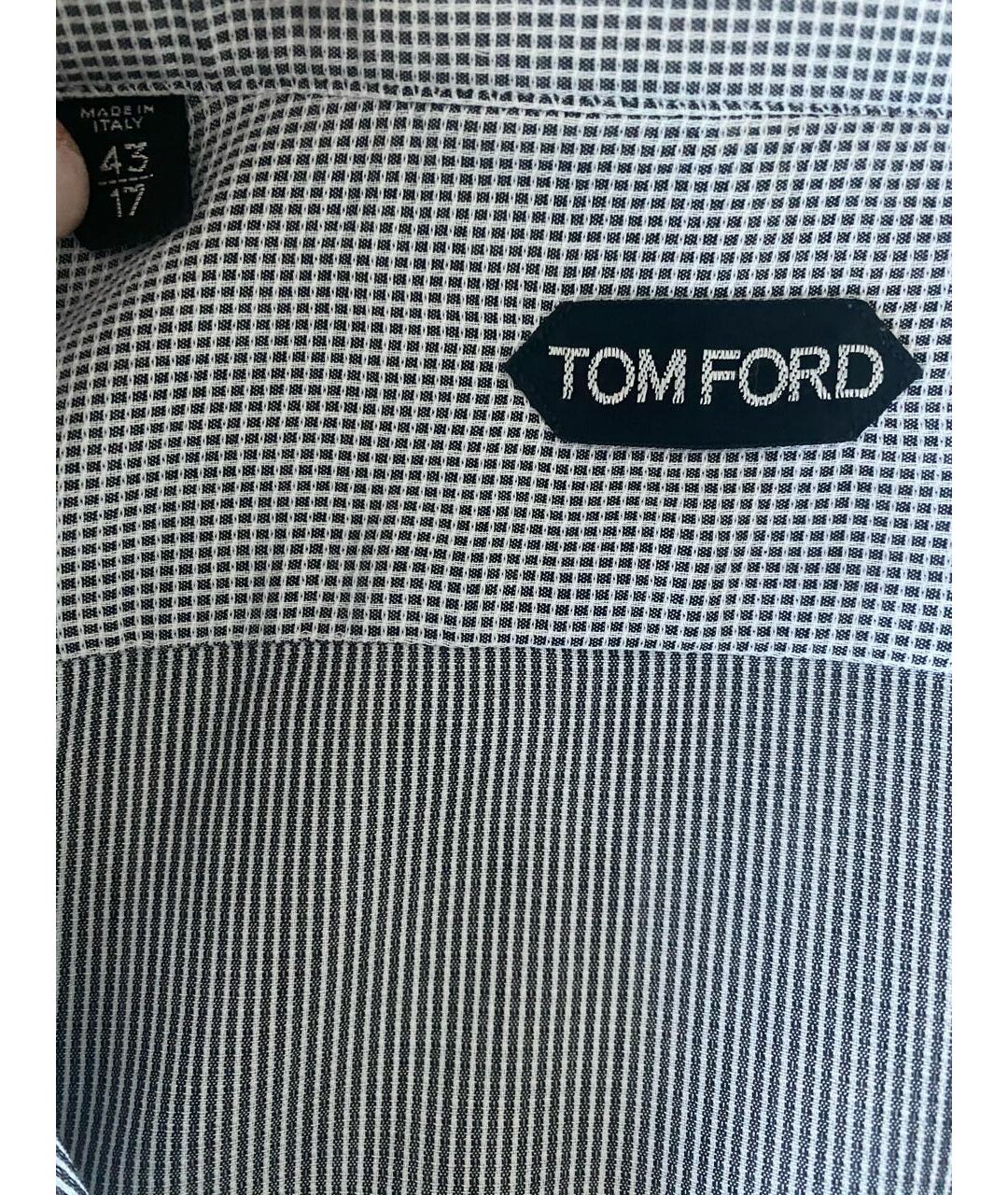 TOM FORD Серая хлопковая классическая рубашка, фото 3