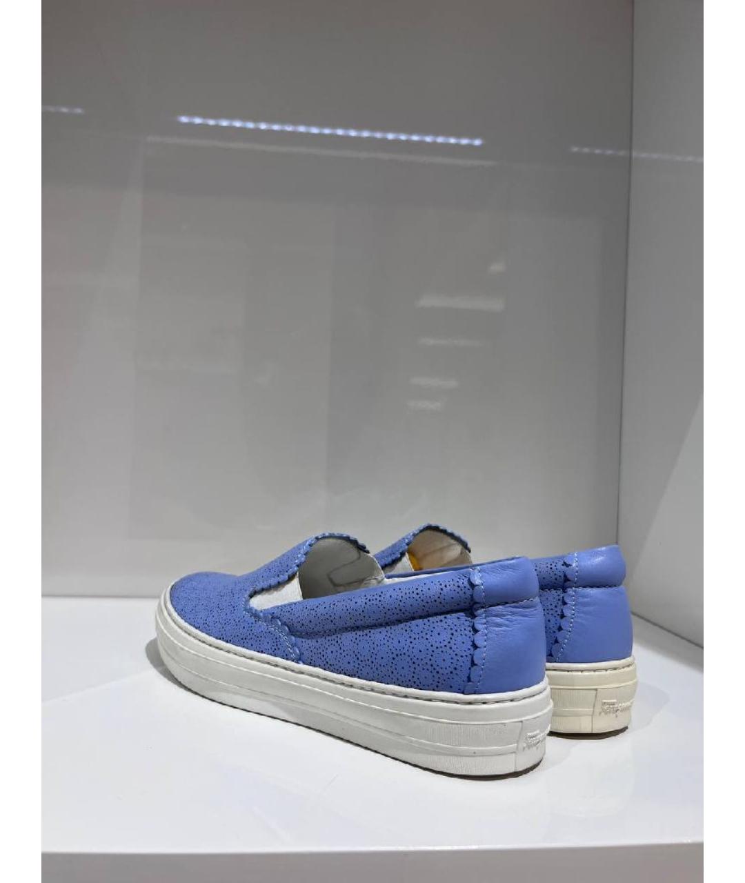 FERRAGAMO Голубые лоферы, фото 2