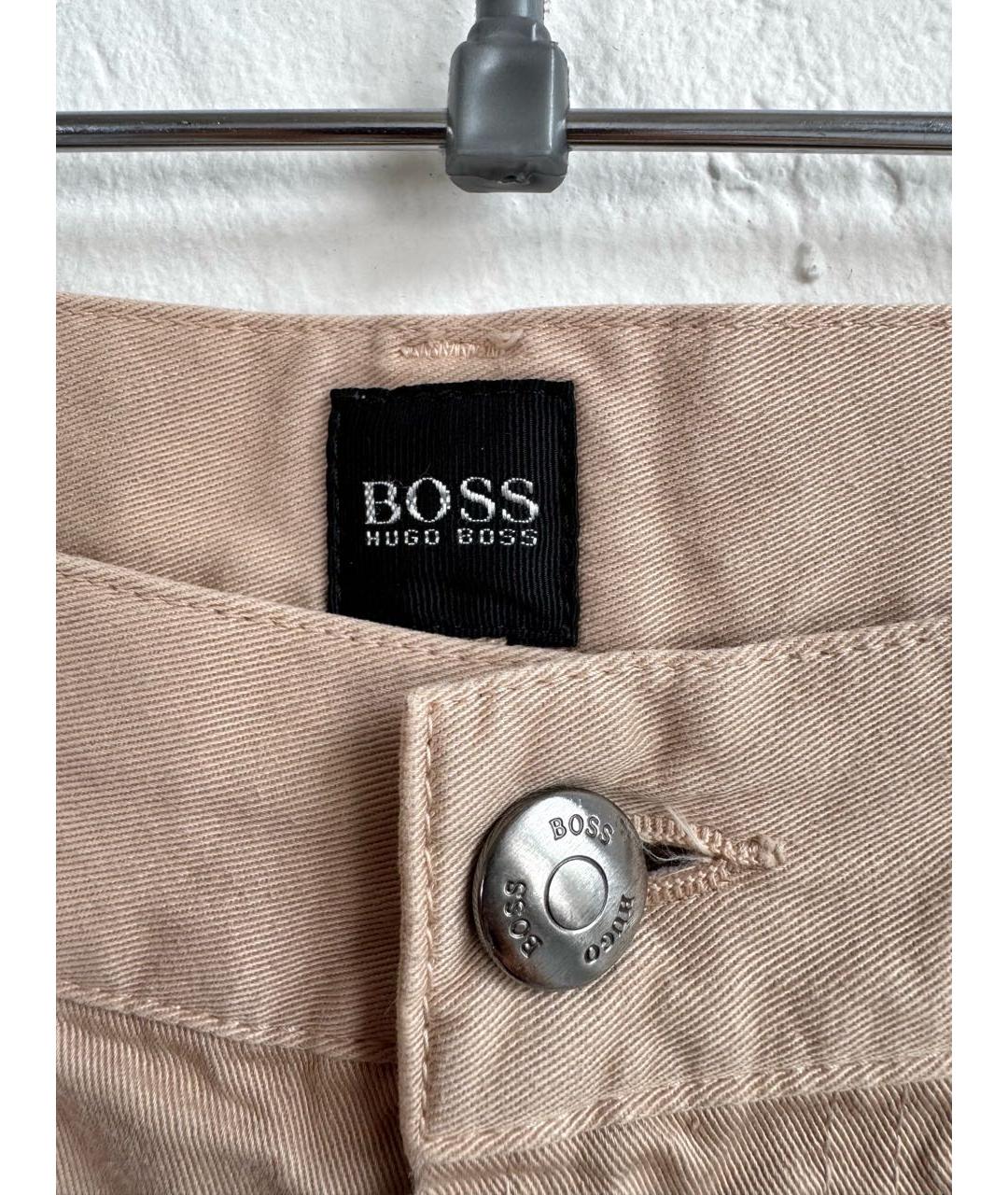 HUGO BOSS Бежевые хлопковые повседневные брюки, фото 6