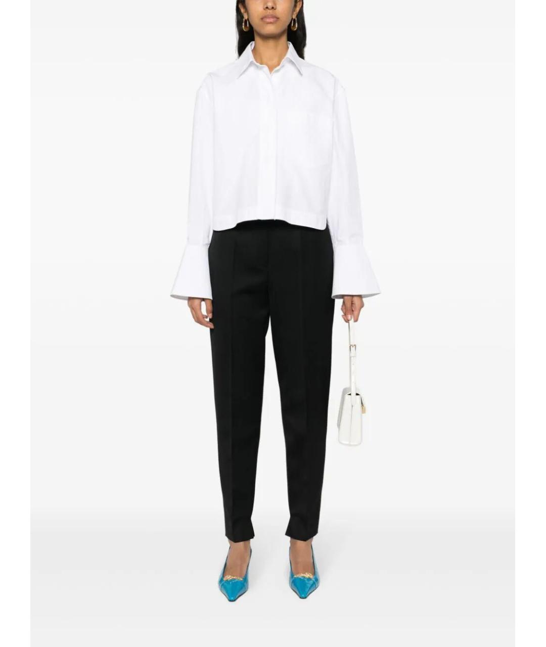 PRADA Черные шерстяные брюки узкие, фото 2
