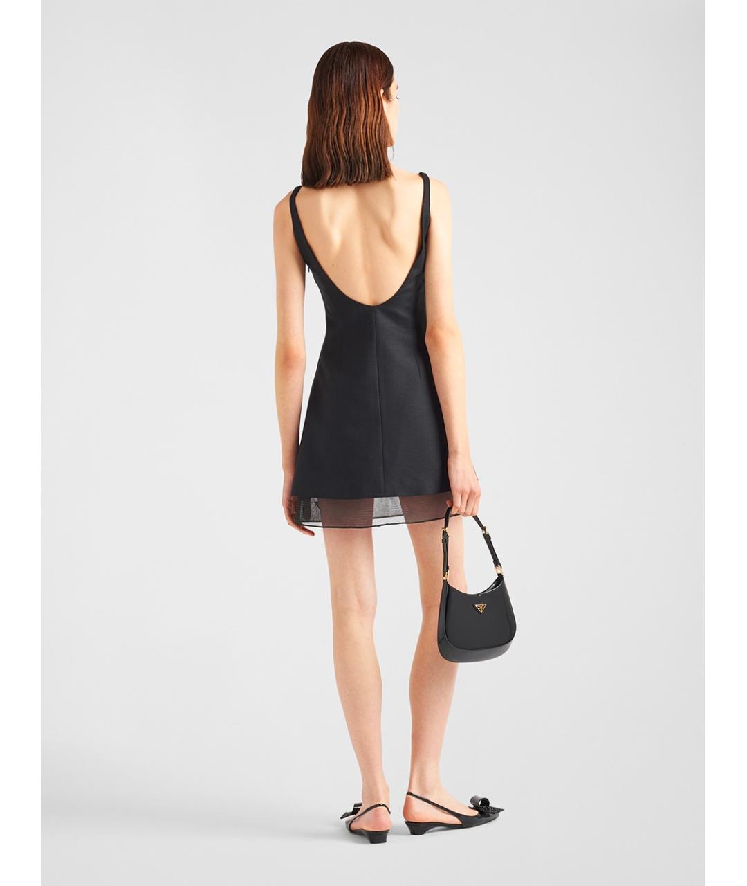 PRADA Черное полиамидовое коктейльное платье, фото 3