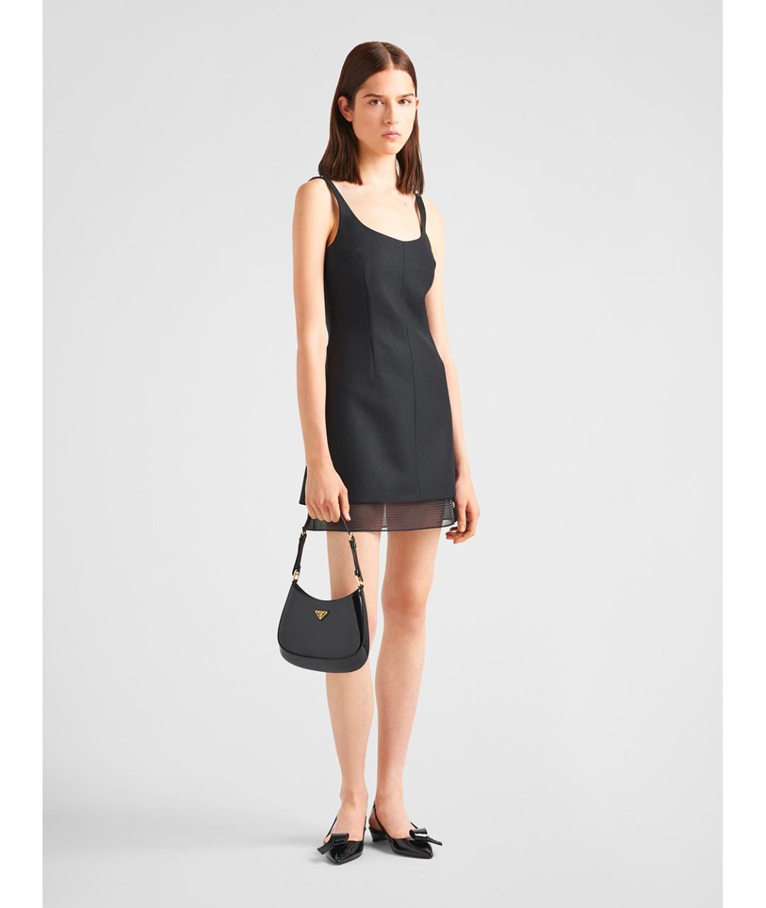 PRADA Черное полиамидовое коктейльное платье, фото 2