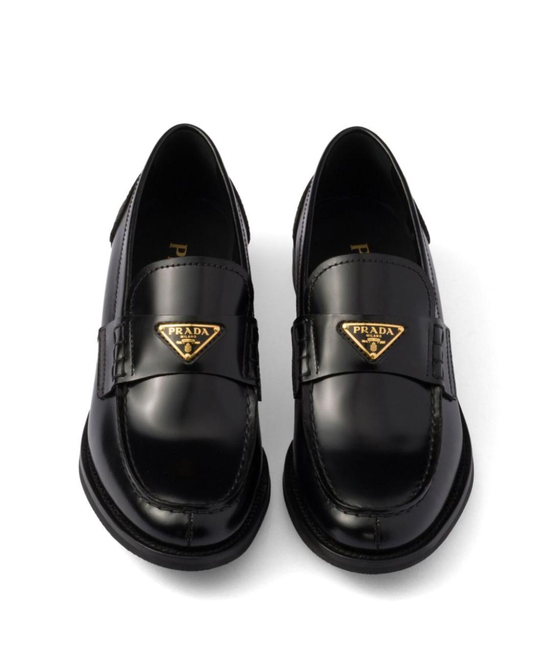 PRADA Черные кожаные лоферы, фото 5