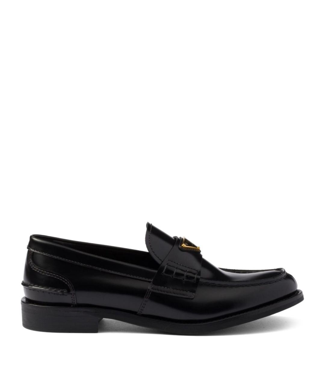 PRADA Черные кожаные лоферы, фото 1