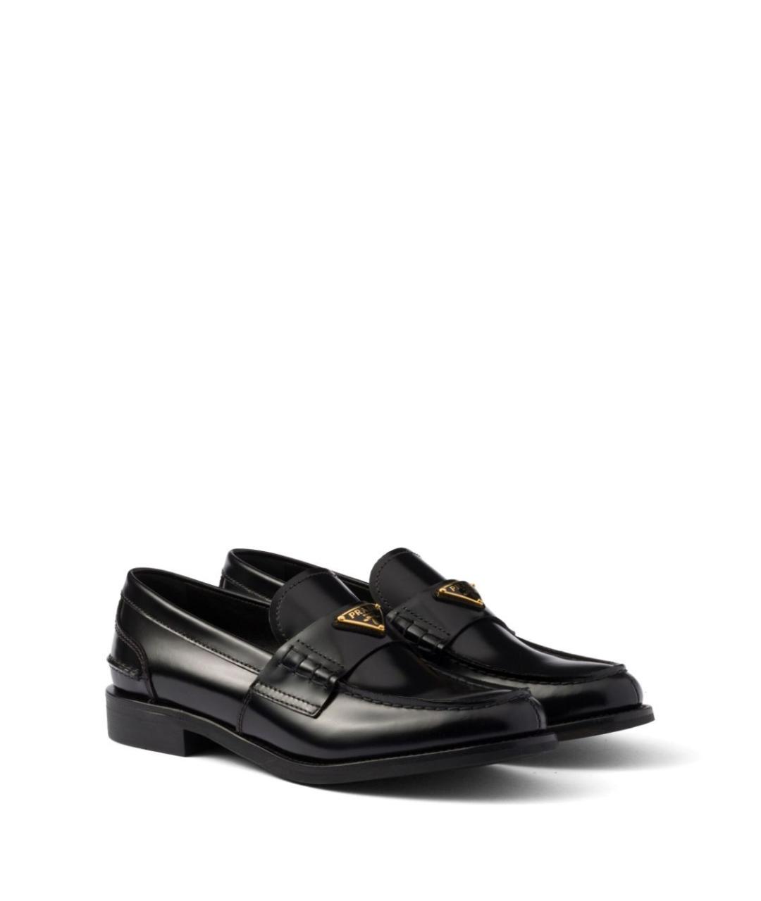 PRADA Черные кожаные лоферы, фото 3