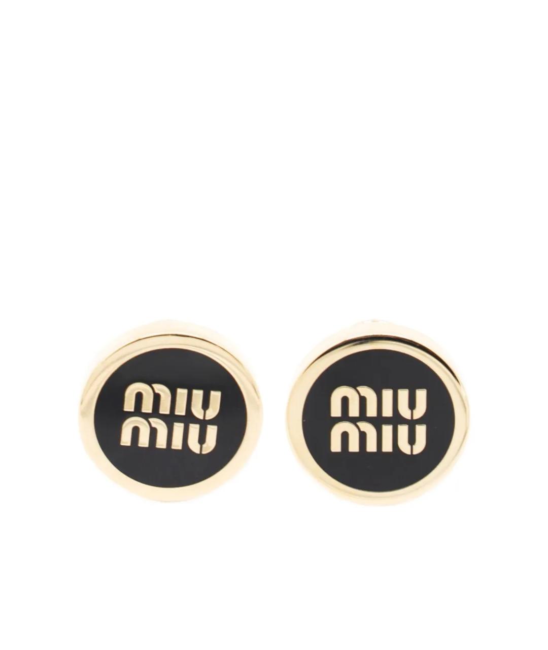 MIU MIU Золотые металлические серьги, фото 1