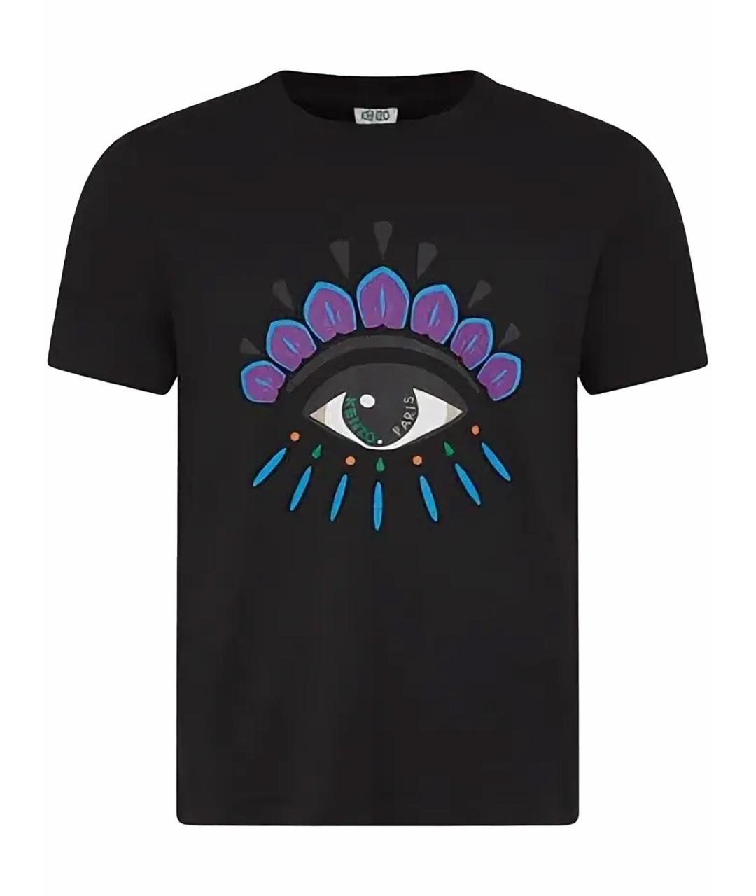 KENZO Черная хлопковая футболка, фото 1