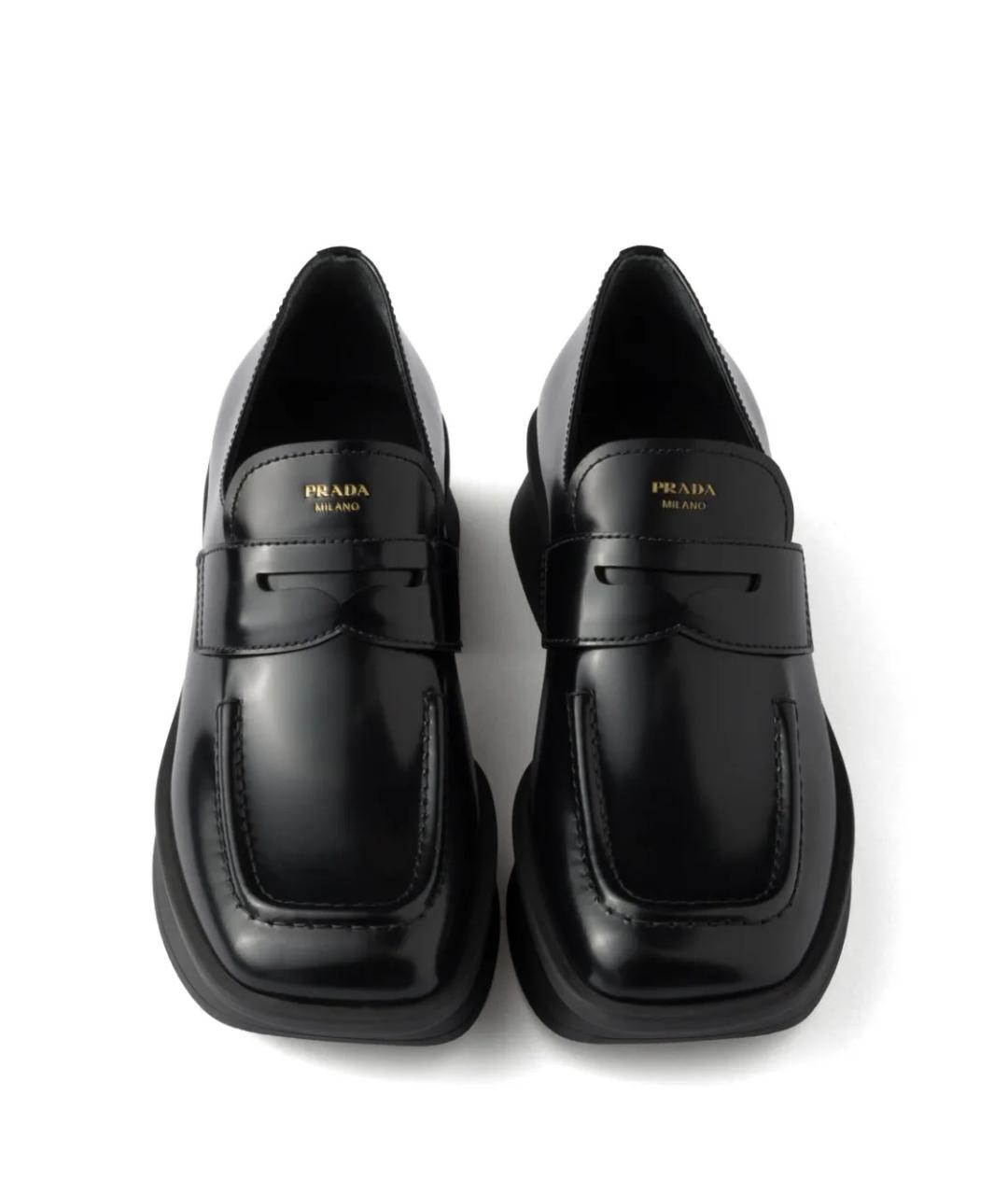 PRADA Черные кожаные лоферы, фото 2