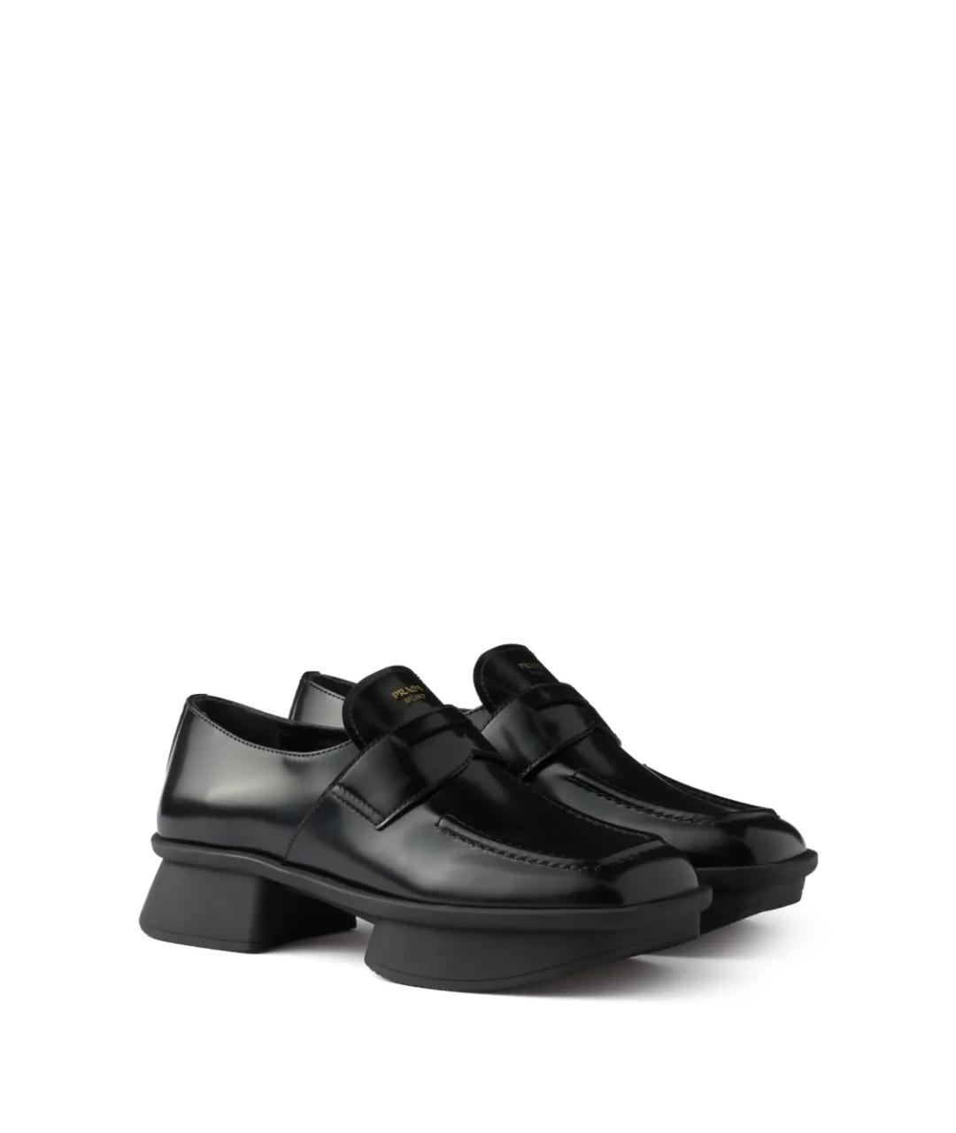 PRADA Черные кожаные лоферы, фото 3
