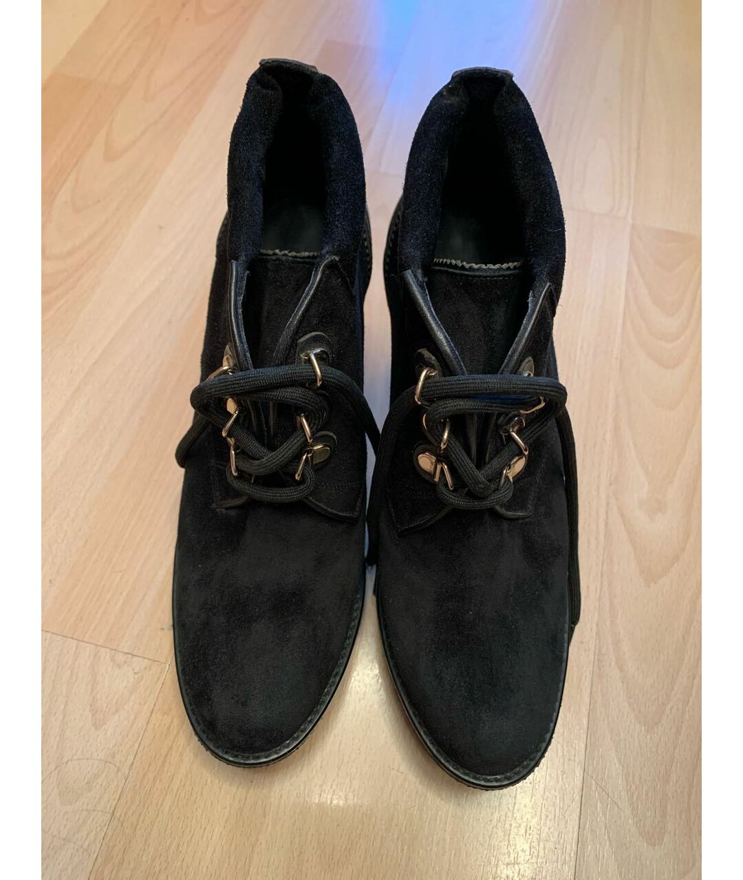 BURBERRY Черные нубуковые туфли, фото 2
