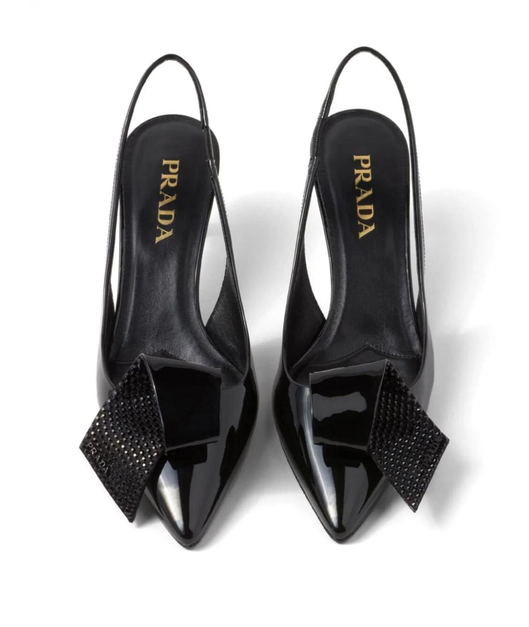 PRADA Черные кожаные туфли, фото 3