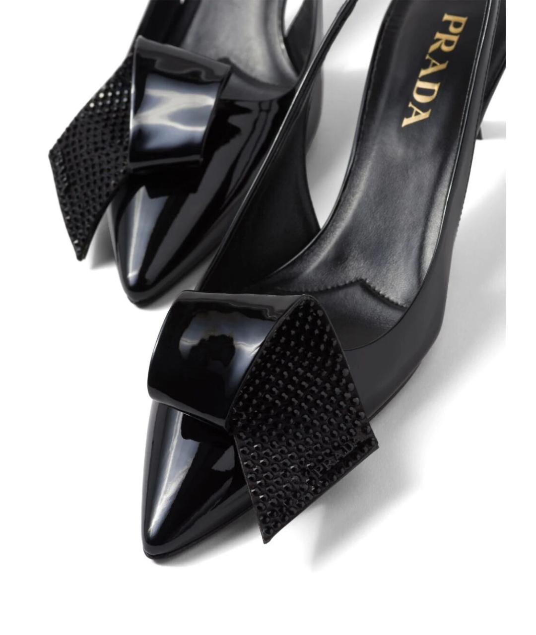 PRADA Черные кожаные туфли, фото 2