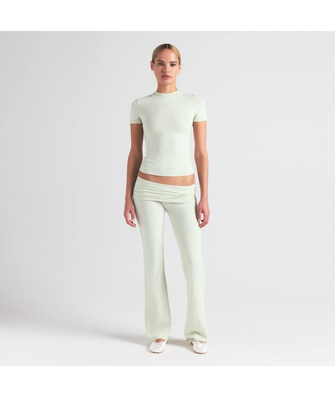 SKIMS Салатовая хлопковая футболка, фото 6