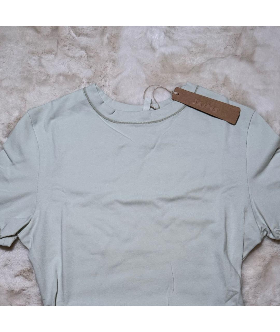 SKIMS Салатовая хлопковая футболка, фото 3