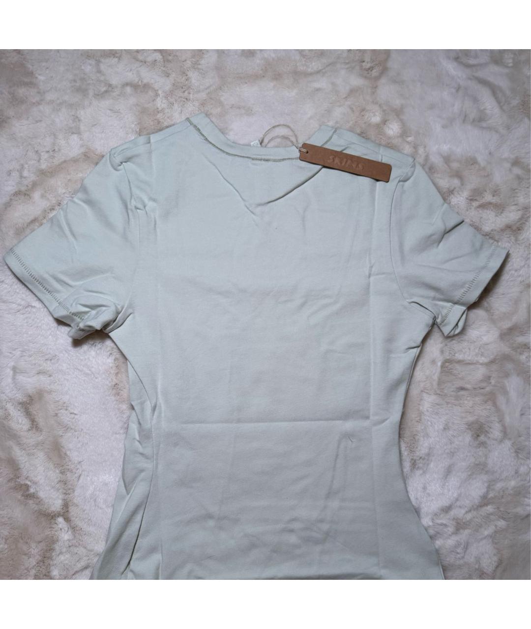 SKIMS Салатовая хлопковая футболка, фото 2