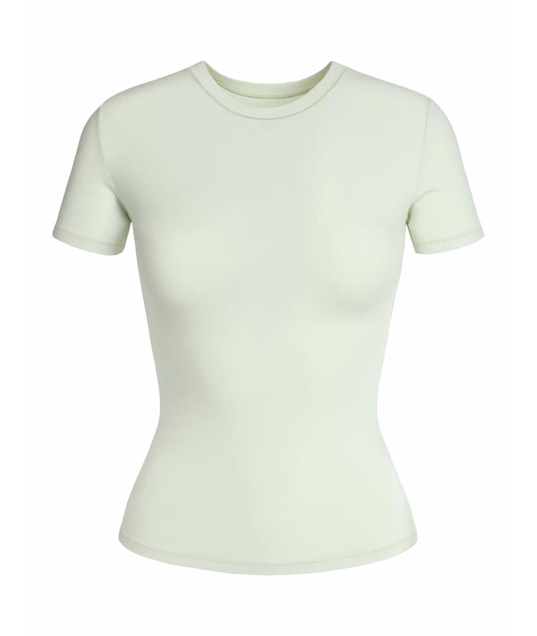 SKIMS Салатовая хлопковая футболка, фото 1