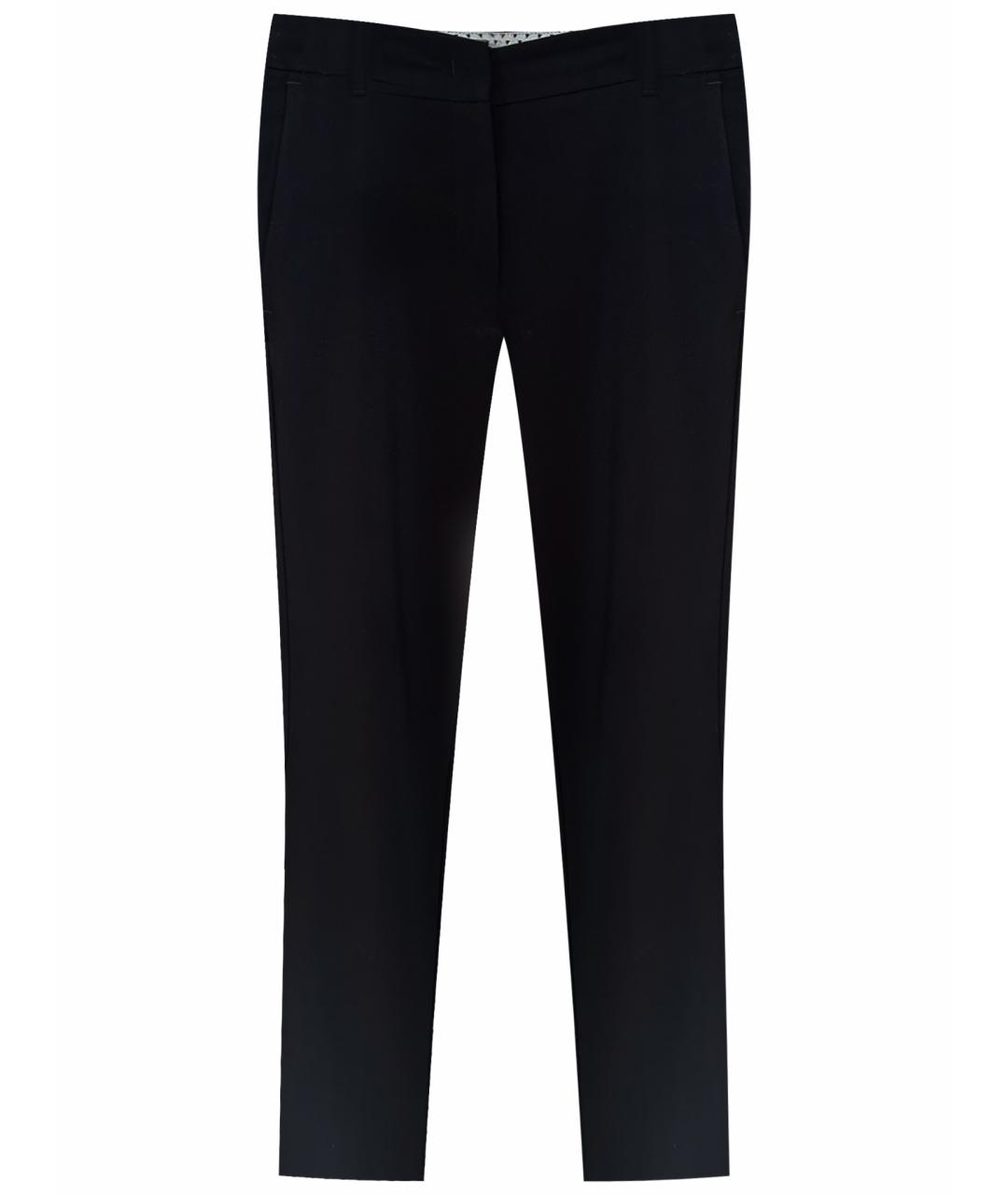 'S MAX MARA Черные полиуретановые прямые брюки, фото 1