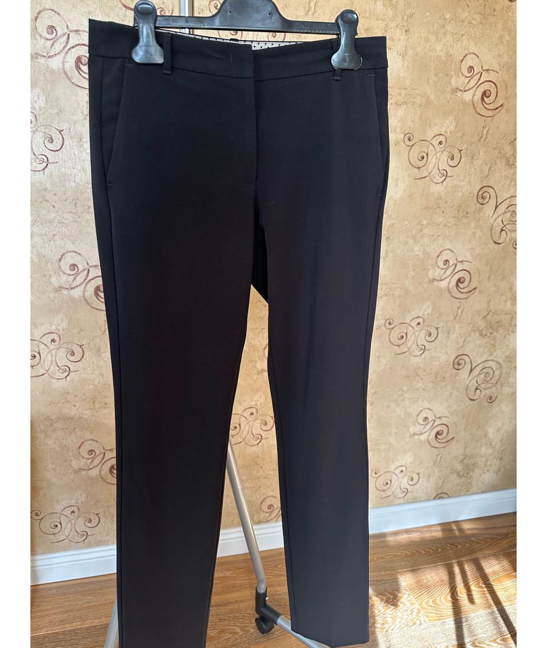 'S MAX MARA Черные полиуретановые прямые брюки, фото 4