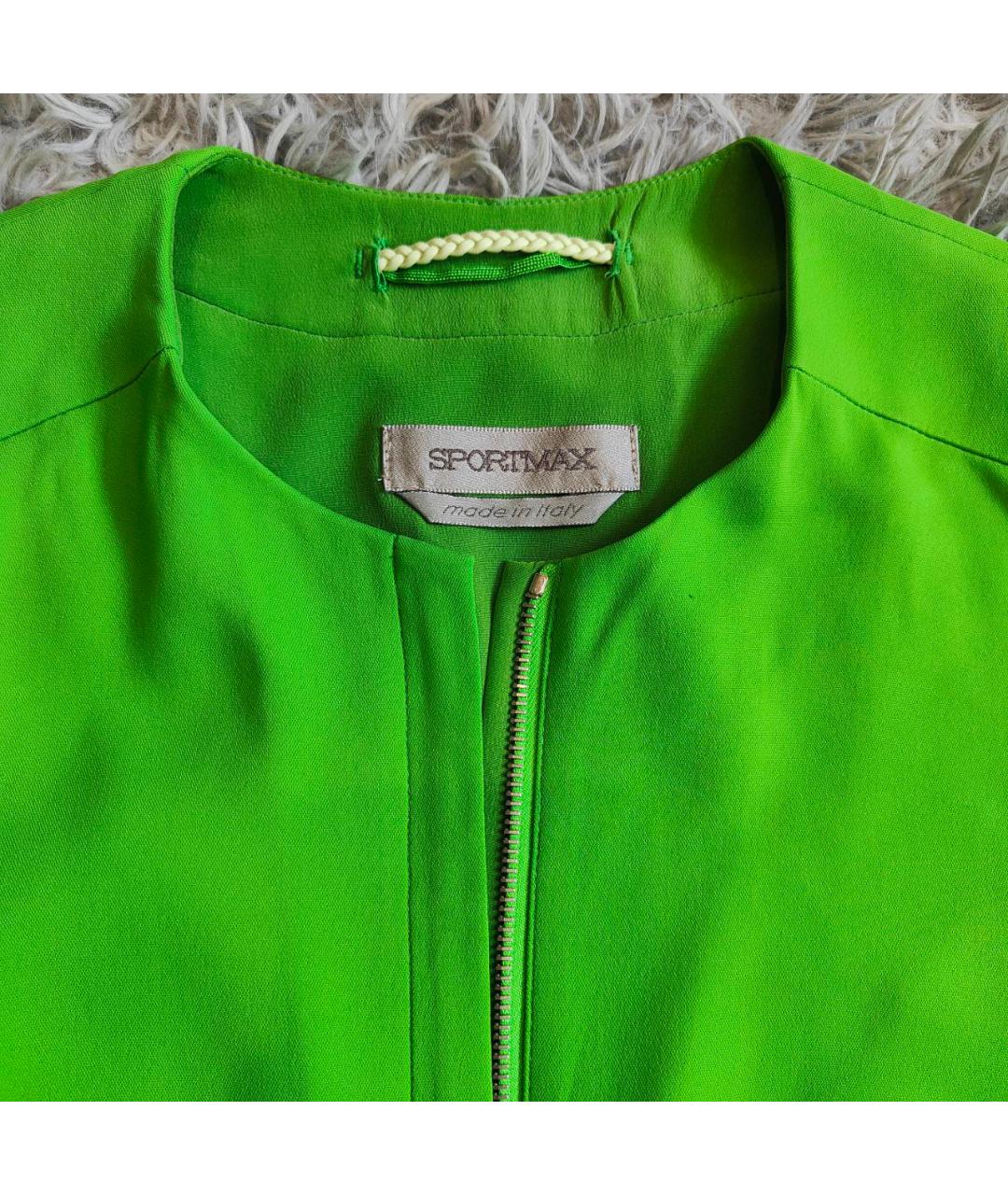 SPORTMAX Зеленые вискозное платье, фото 4