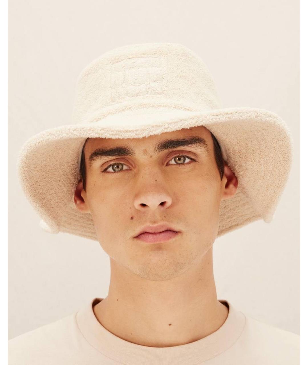 JACQUEMUS Бежевая хлопковая панама, фото 7