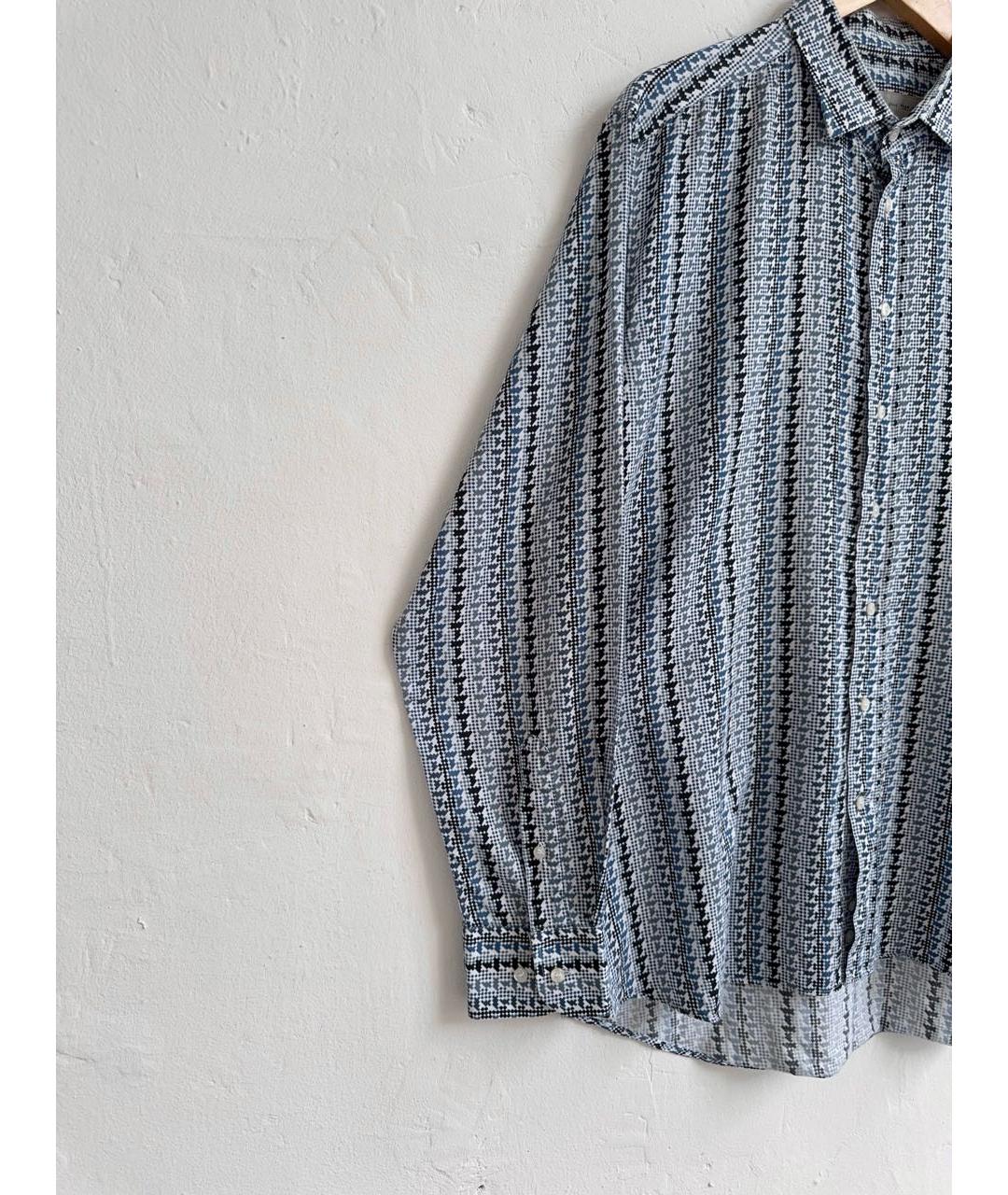 ETRO Голубая хлопковая кэжуал рубашка, фото 3