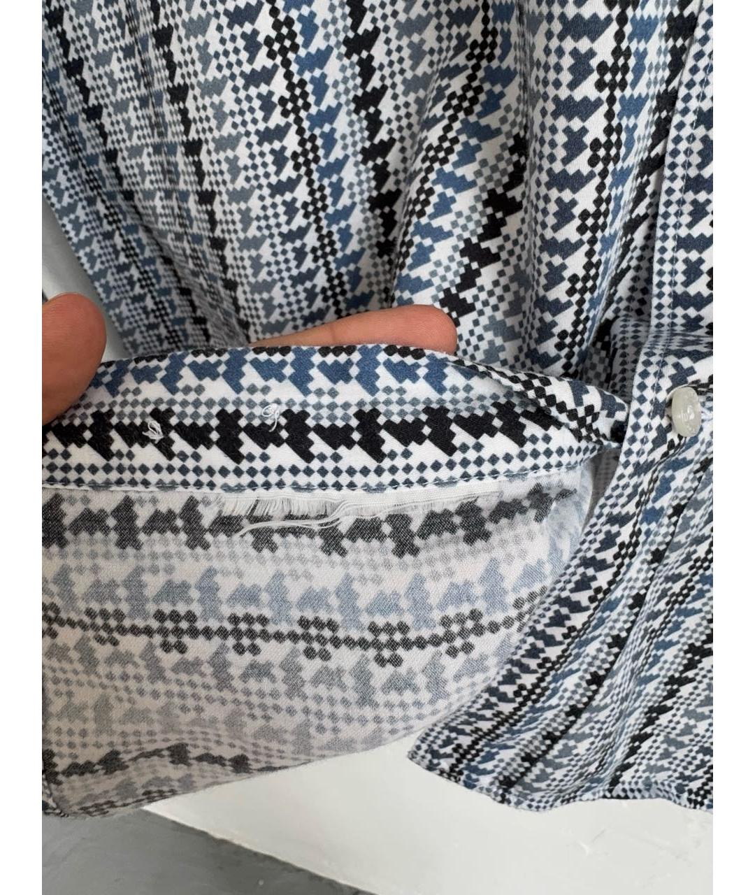 ETRO Голубая хлопковая кэжуал рубашка, фото 8