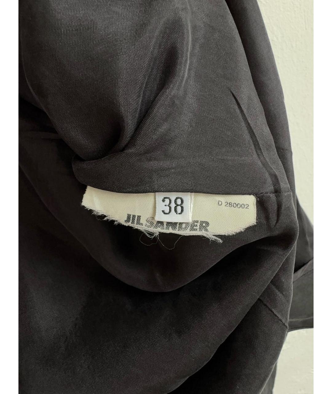 JIL SANDER Антрацитовый вискозный жилет, фото 8