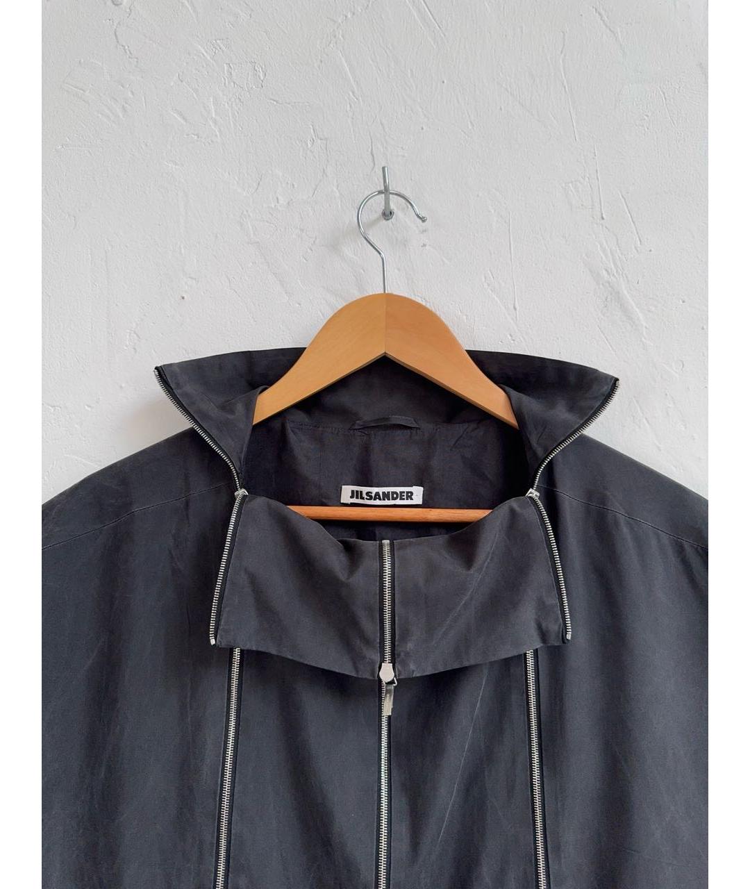 JIL SANDER Антрацитовый вискозный жилет, фото 4