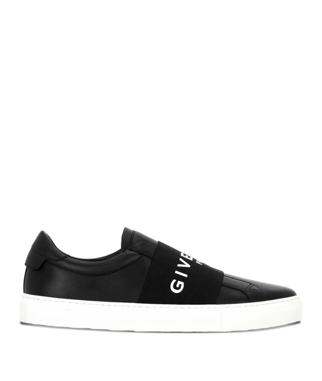 GIVENCHY Черные кожаные слипоны, фото 1
