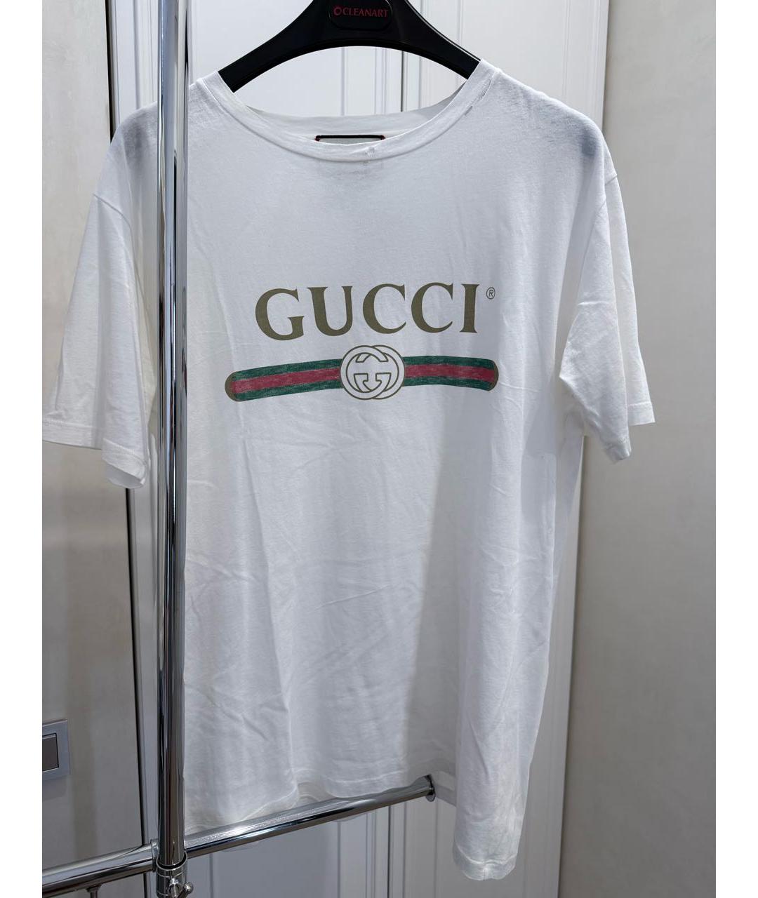 GUCCI Белая футболка, фото 5