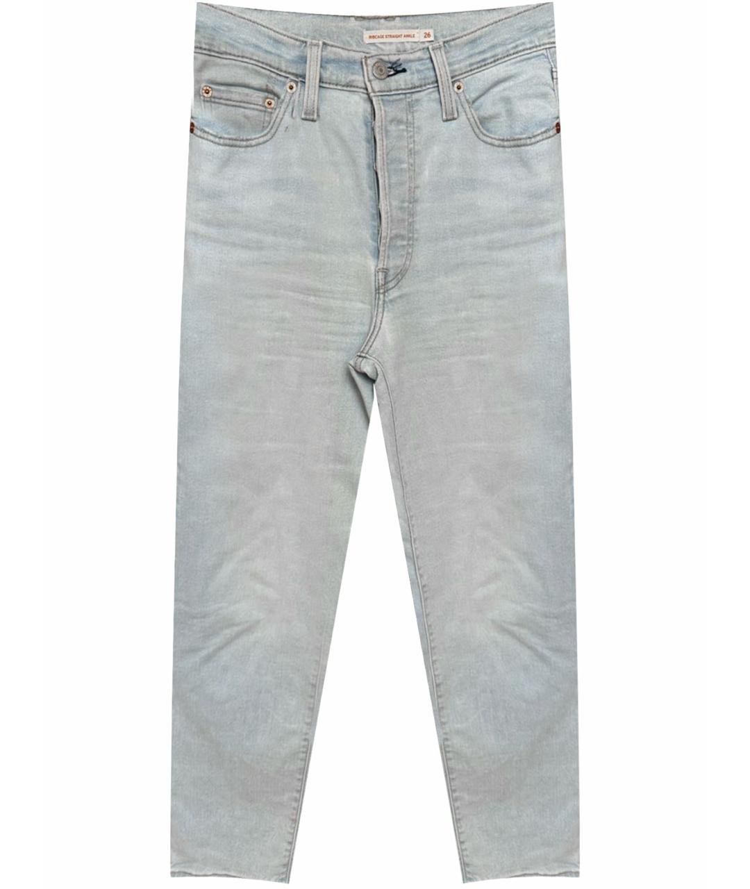LEVI'S Голубые хлопковые прямые джинсы, фото 1