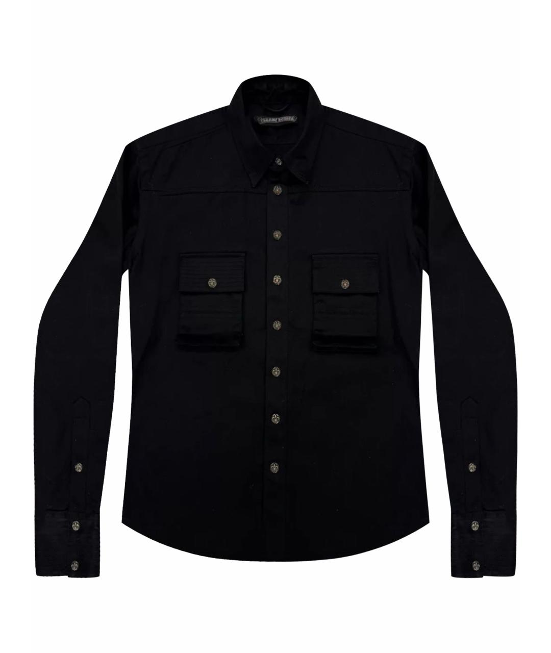 CHROME HEARTS Черная хлопковая кэжуал рубашка, фото 1