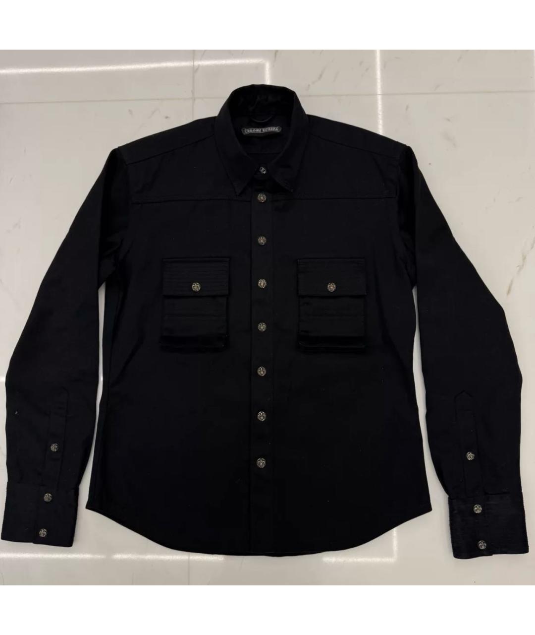 CHROME HEARTS Черная хлопковая кэжуал рубашка, фото 8