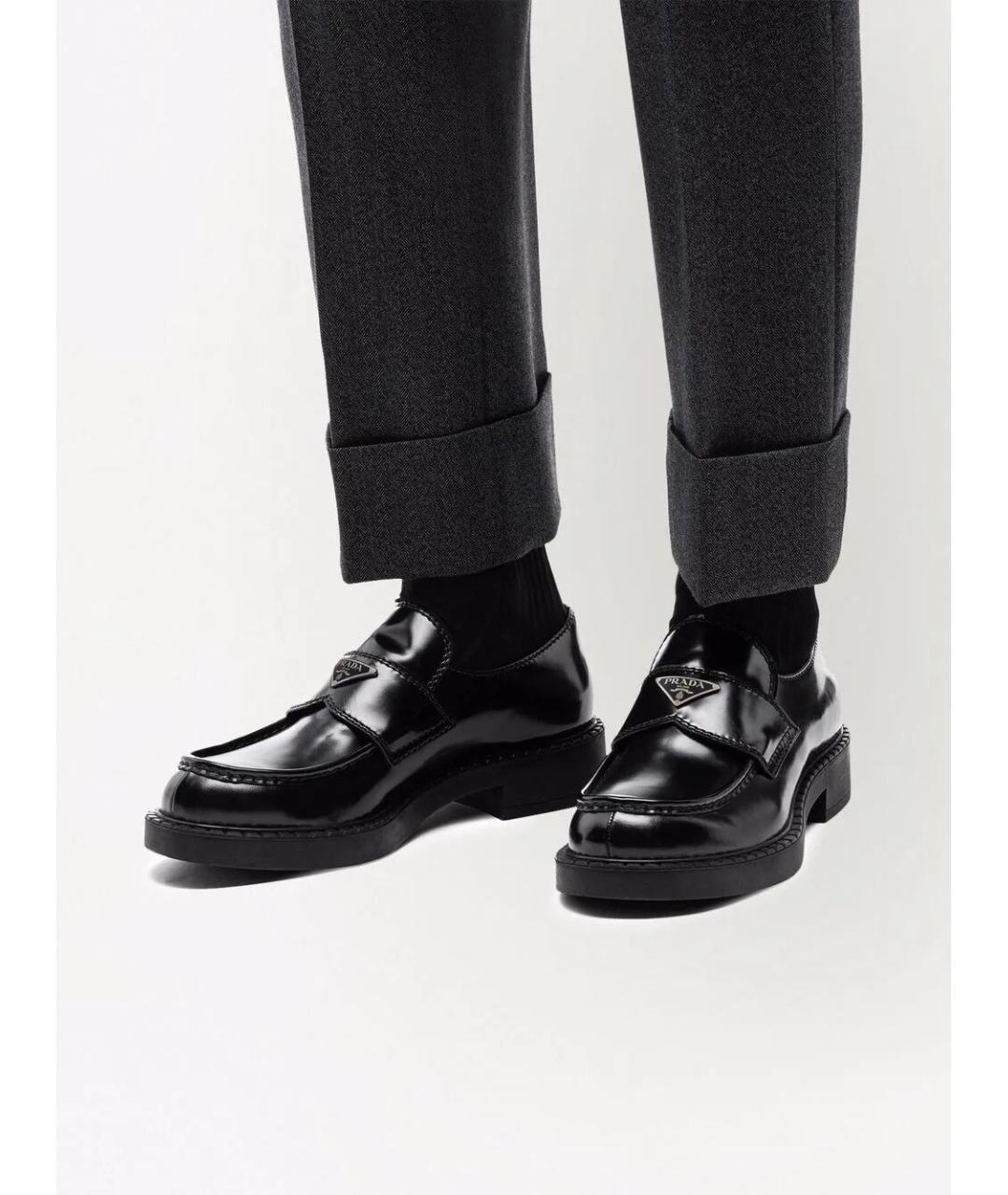 PRADA Черные лоферы из лакированной кожи, фото 2
