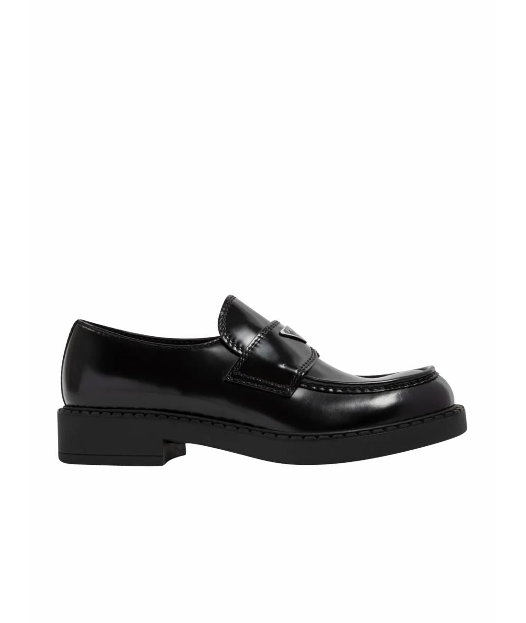 PRADA Черные лоферы из лакированной кожи, фото 1