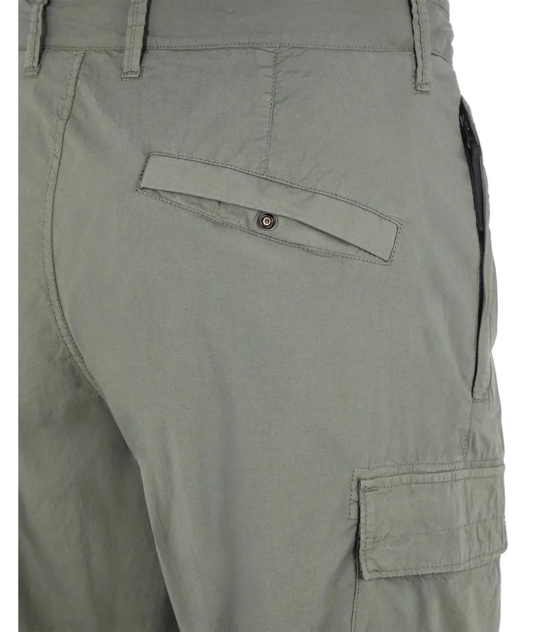 STONE ISLAND Хаки хлопковые шорты, фото 4