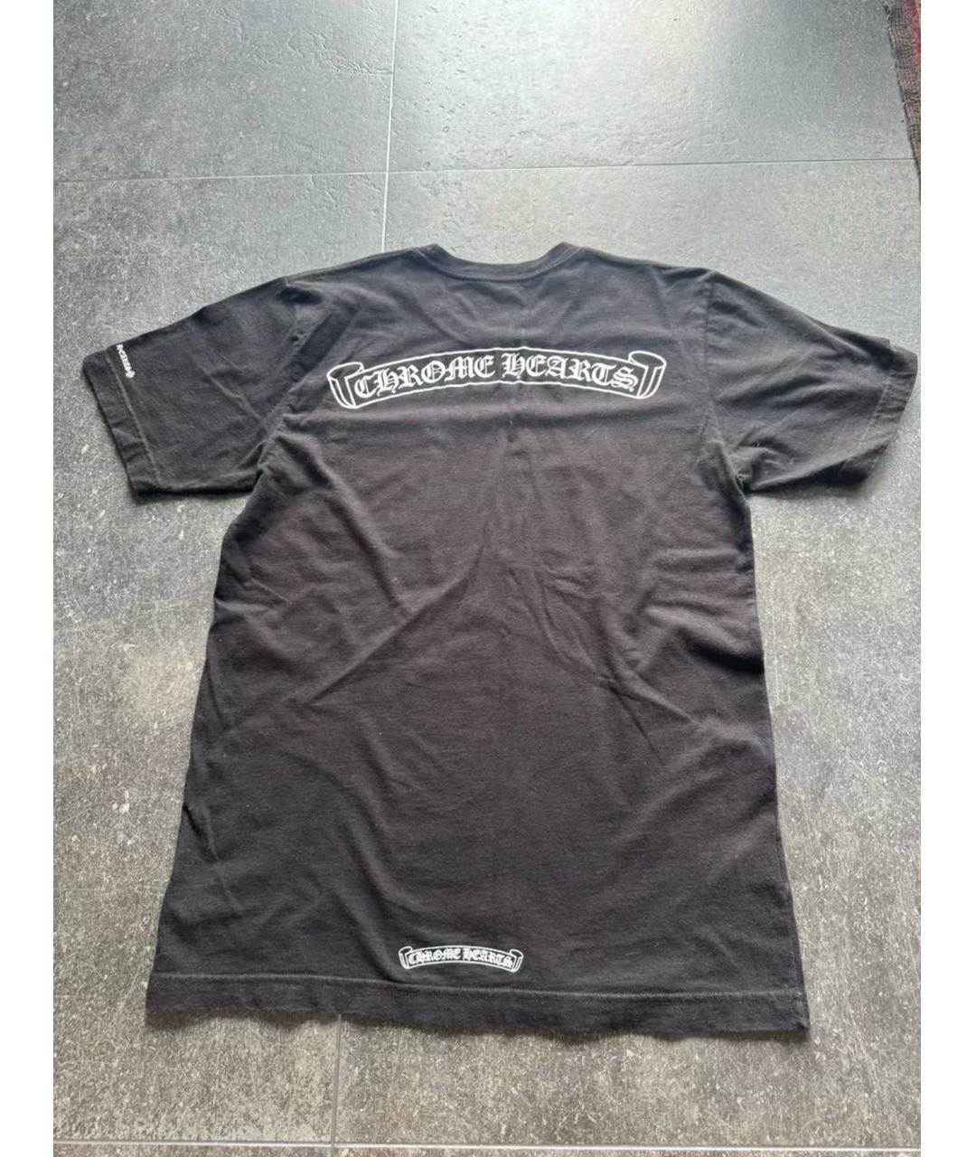 CHROME HEARTS Черная хлопковая футболка, фото 2