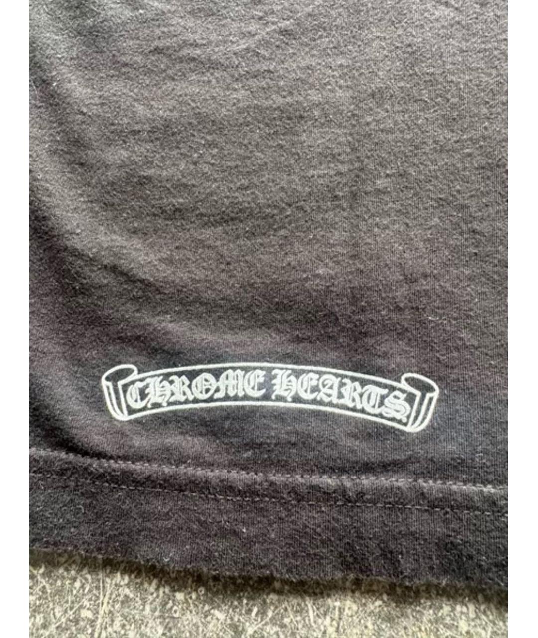 CHROME HEARTS Черная хлопковая футболка, фото 3