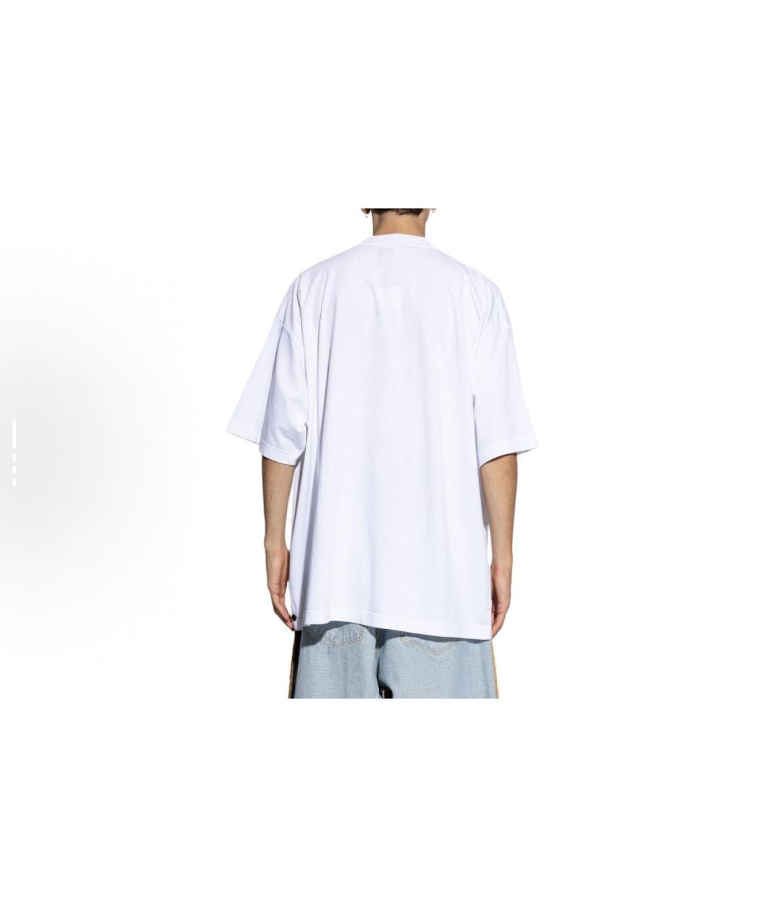 VETEMENTS Белая хлопковая футболка, фото 3