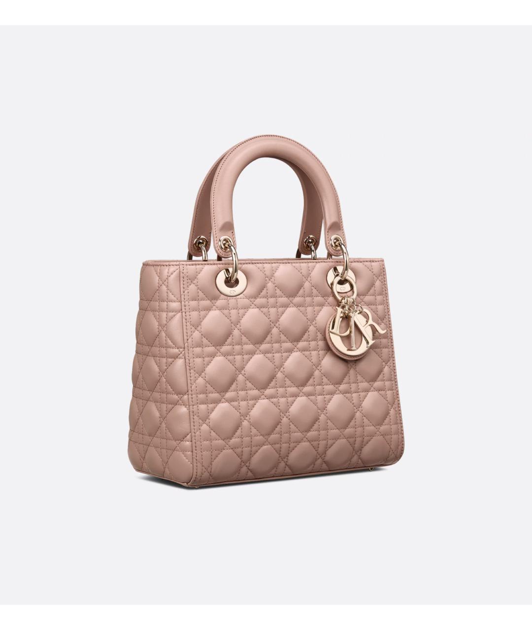 CHRISTIAN DIOR Бежевая кожаная сумка с короткими ручками, фото 6