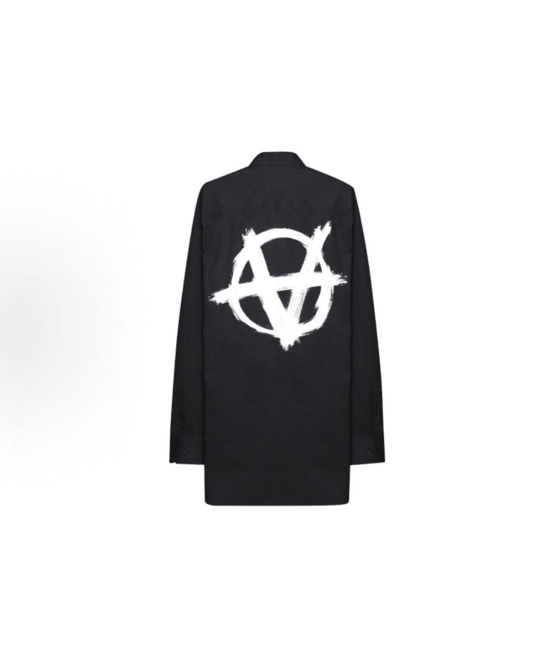 VETEMENTS Черная хлопковая кэжуал рубашка, фото 2