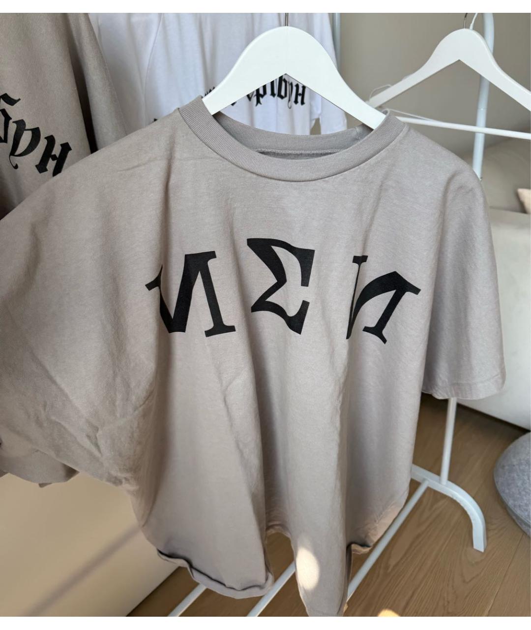 YEEZY Серая хлопковая футболка, фото 5
