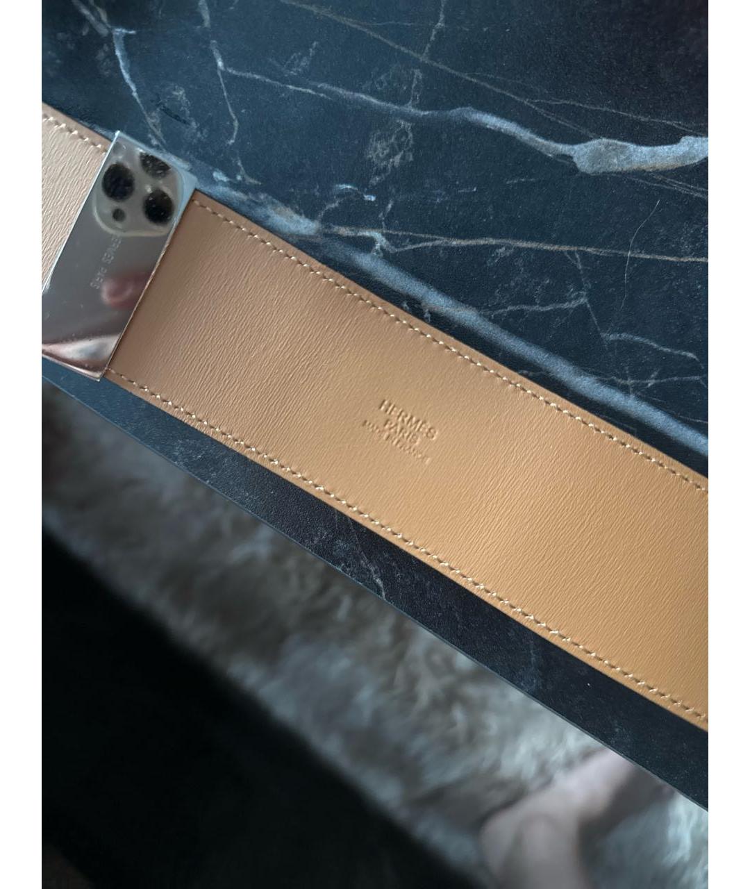 HERMES Красный кожаный ремень, фото 3